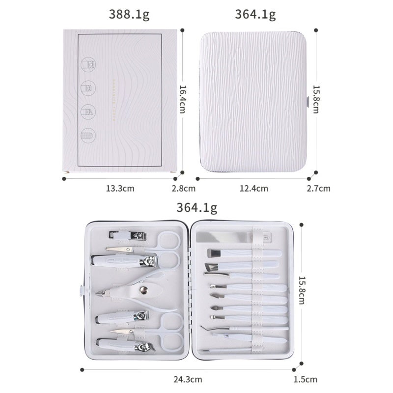 Nail Clippers Set: White Compact Storage Design Sharp Blades - Reliable Texture Personal Grooming Kit for Home Outdoor Daily Nail Care - Image 4
