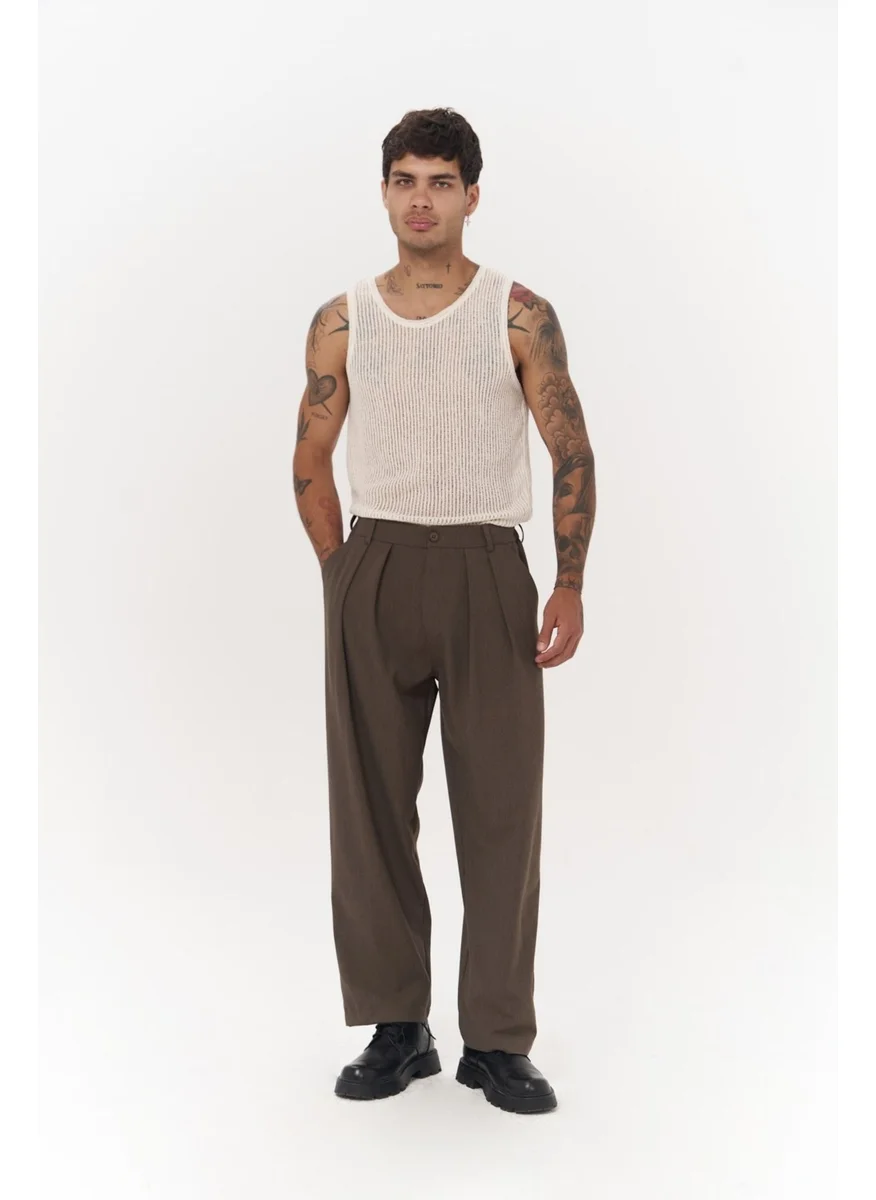 Mai Collection Juro Brown Men's Trousers