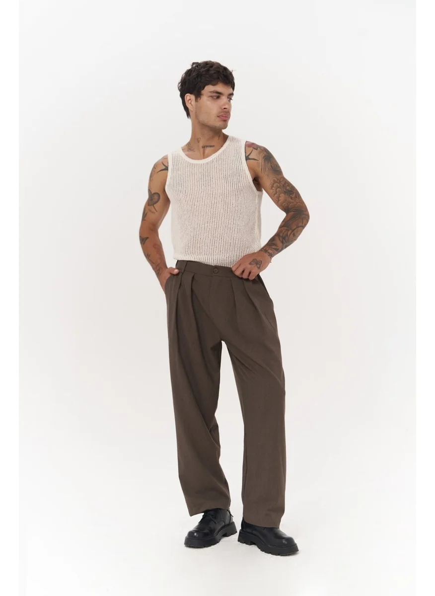 Mai Collection Juro Brown Men's Trousers