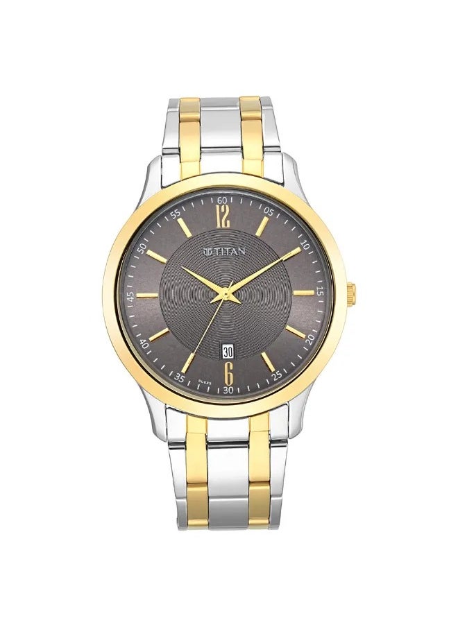 TITAN Men's Analog Round Shape Metal Wrist Watch - 1825BM01 - 47.3 Mm  - Image 2