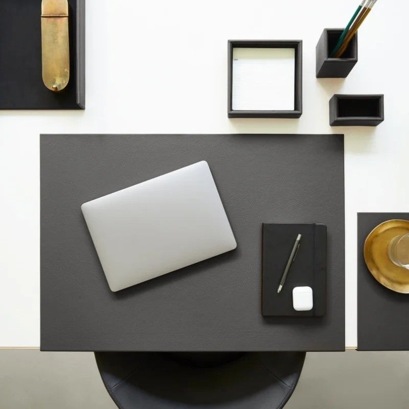 Y&D L-Shaped Desk Pad Large - Grey Vegan Leather Office Computer Mouse Pad Laptop Desk Mat Protector - Image 5
