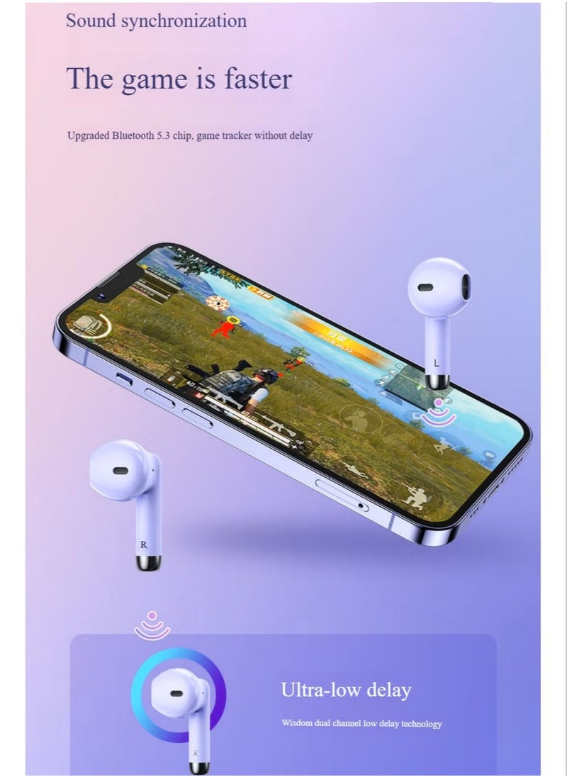 REMAX - True wireless Headphones Bluetooth headset 5.3, lower power consumption, less latency, more stable signal, effective noise cancellation, no sound leakage, compatible with Android/Apple phones - Image 1