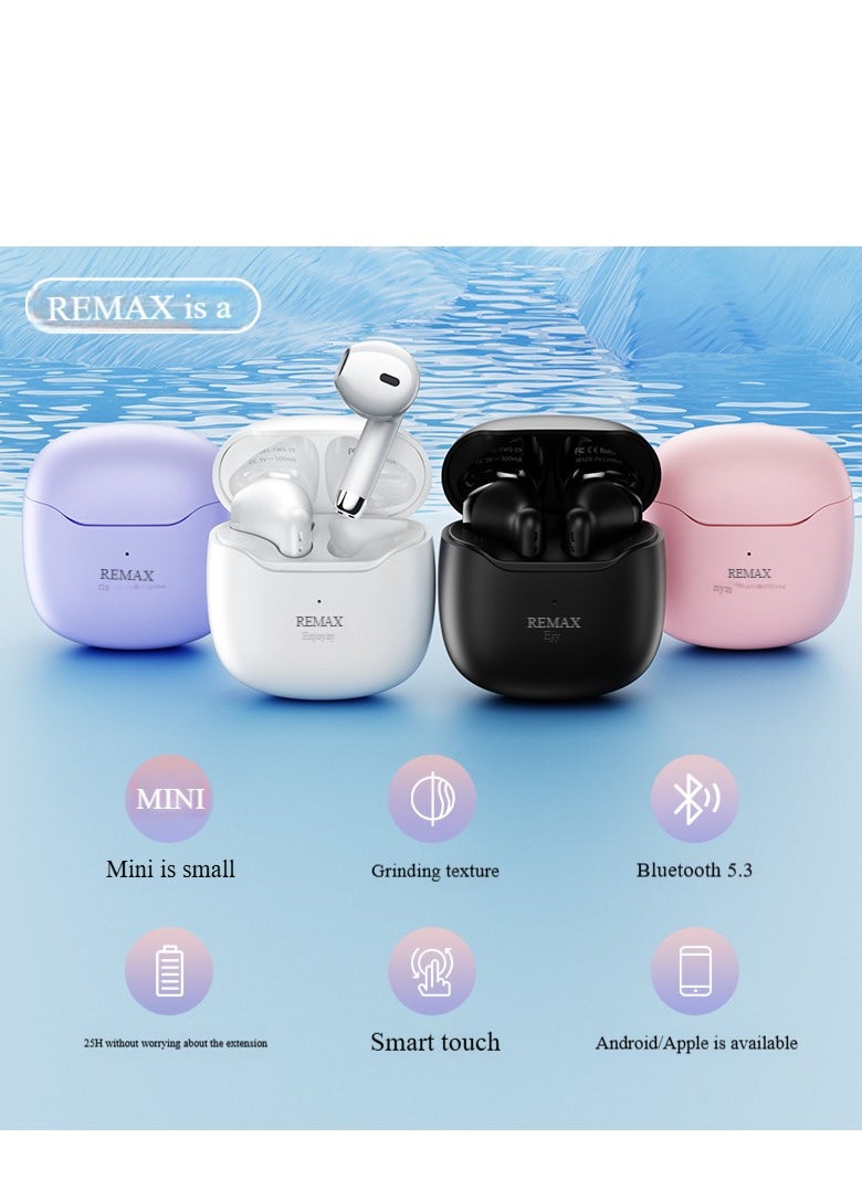 REMAX - True wireless Headphones Bluetooth headset 5.3, lower power consumption, less latency, more stable signal, effective noise cancellation, no sound leakage, compatible with Android/Apple phones - Image 1