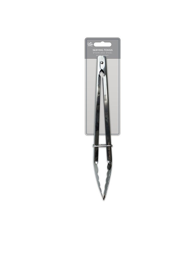Cooke & Miller Serving Tongs: Non-Slip Grip, Heat Resistant, Dishwasher Safe, Sturdy Construction, Locking Mechanism, Easy to Clean, Sleek Design, Versatile Use  - Image 1