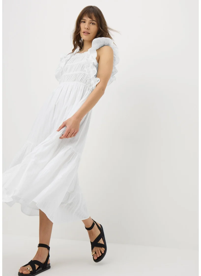 Matalan Ruffled Cotton Midi Dress