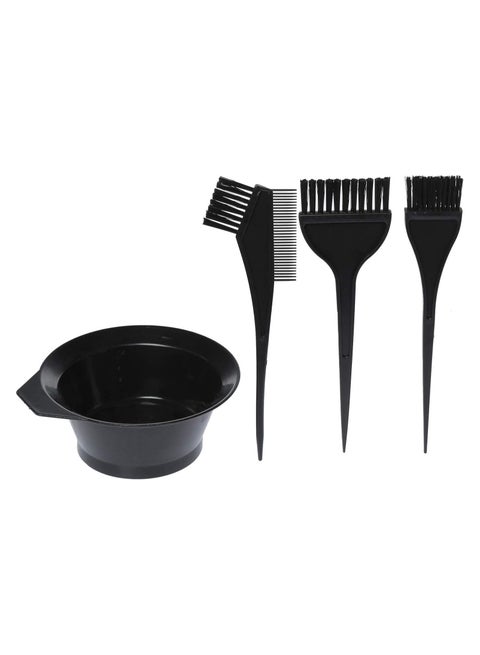 4 Pieces Hair Dye Brush Kit, Black