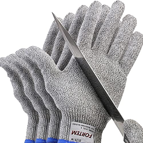 FORTEM Cut Resistant Gloves, 4x, Level 5 Protection Cutting Gloves For Oyster Shucking, Kitchen Work, Food Grade, EN388 Certified (Small) - Image 1