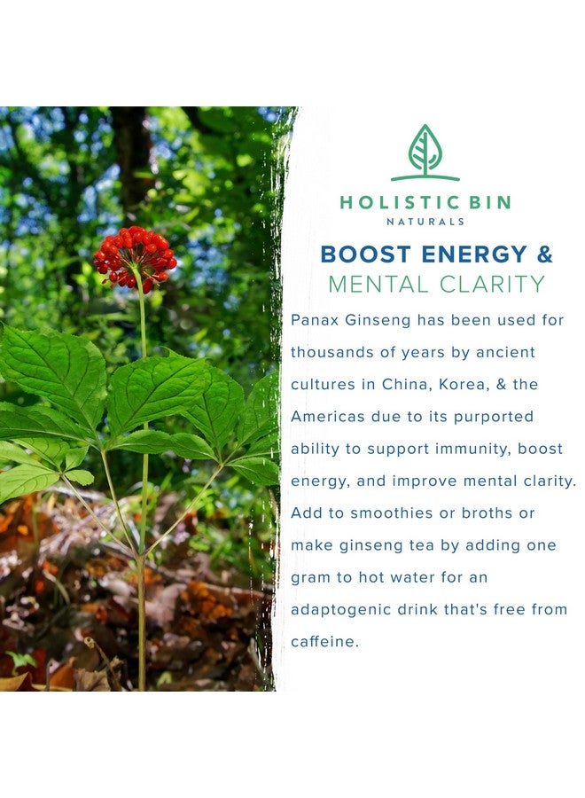 Holistic Bin Korean Red Ginseng Powder Pure Panax Ginseng Supplement | Vegan, Gluten Free, Non GMO, No Fillers | Rich in Ginsenosides (50g) - Image 4