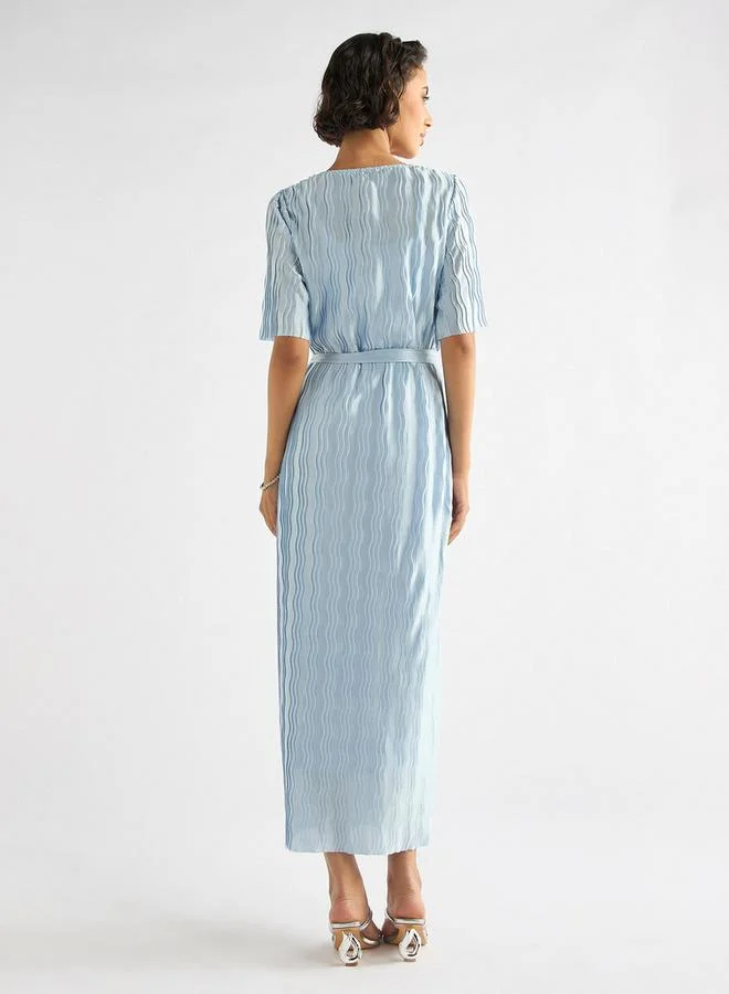 Splash FAV Textured Tie-Waist Dress