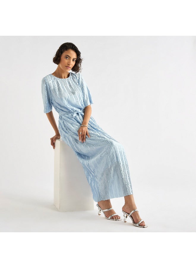 Splash FAV Textured Tie-Waist Dress  - Image 3