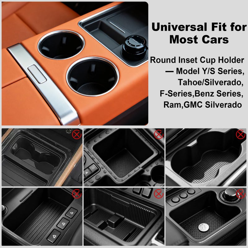 Arcoche Car Table Tray & Laptop Desk for Car, 360Â° Rotating Wood Cup Holder Table, Aluminum Cantilever Laptop Mount for Vehicle, Steering Wheel Tray (Black) - Image 3