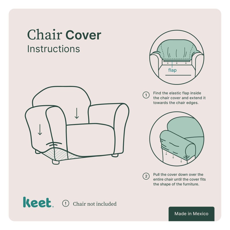 Keet Roundy Chair Slipcover for Kids Chairs â€“ Soft Minky Polyester Replacement Cover, Fits Keet Roundy & Rocking Chairs, Durable & Machine Washable, Easy to Install, Ideal for Ages 2â€“5, Playroom & Bedroom. - Image 4