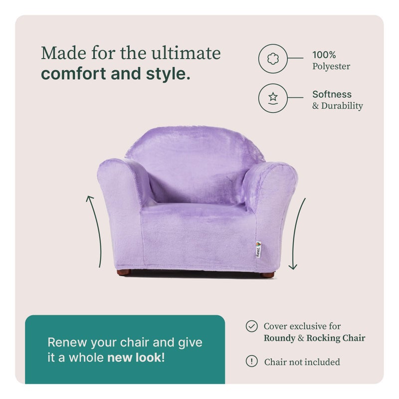 Keet Roundy Chair Slipcover for Kids Chairs â€“ Soft Minky Polyester Replacement Cover, Fits Keet Roundy & Rocking Chairs, Durable & Machine Washable, Easy to Install, Ideal for Ages 2â€“5, Playroom & Bedroom. - Image 2