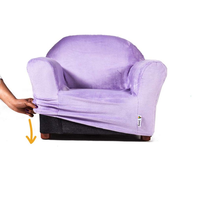Keet Roundy Chair Slipcover for Kids Chairs â€“ Soft Minky Polyester Replacement Cover, Fits Keet Roundy & Rocking Chairs, Durable & Machine Washable, Easy to Install, Ideal for Ages 2â€“5, Playroom & Bedroom. - Image 1