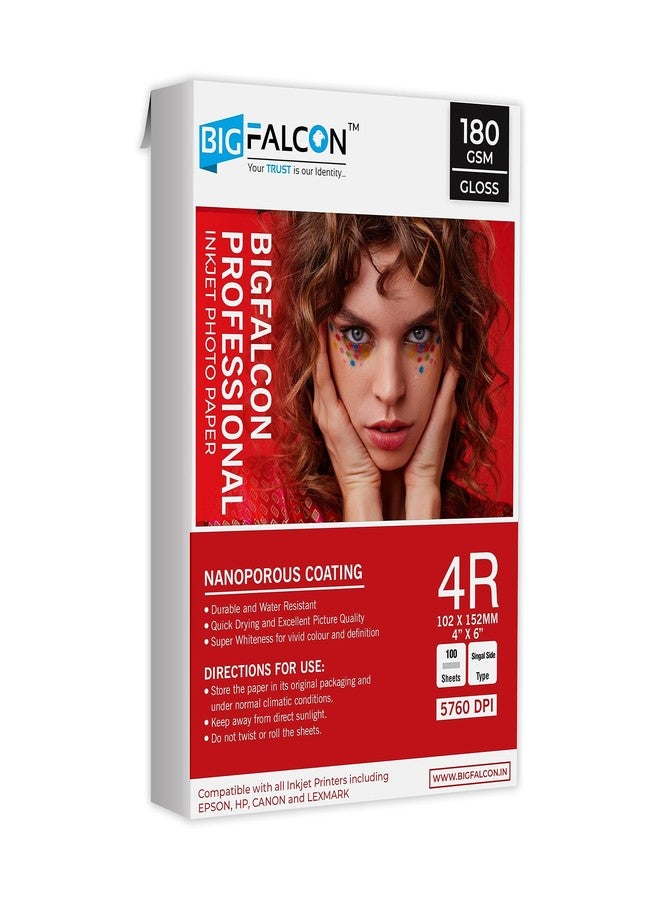 BIGFALCON Professional 180 GSM 4R Size (4X6 inch) Glossy Cast Coated Inkjet Photo Paper 300 Sheets for all Inkjet Printer - Image 2
