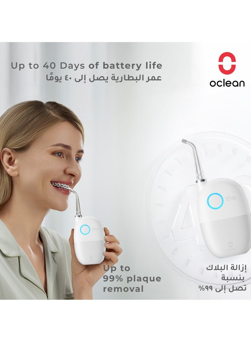Oclean Cordless Oral Irrigator Water Flosser — Grey — Daily Gum Care – AirPump Quiet Power – 5 Modes & 4 Tips - Image 4
