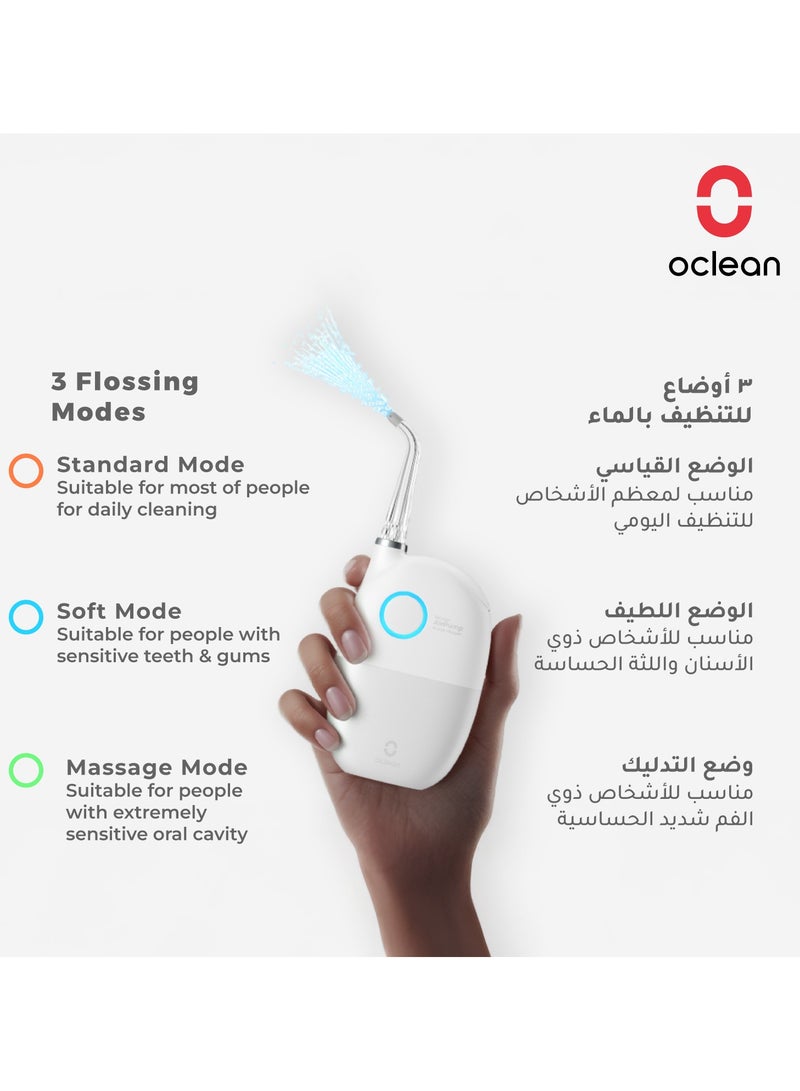 Oclean Cordless Oral Irrigator Water Flosser — Grey — Daily Gum Care – AirPump Quiet Power – 5 Modes & 4 Tips - Image 3