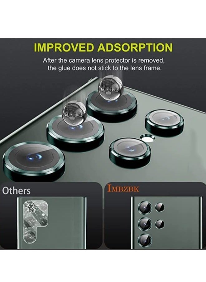 Raxoom Samsung Galaxy S23 Ultra Camera Lens Protector Accessories Cover Camera Screen Protector Tempered Glass for Samsung Galaxy S23 Ultra Aluminum Edge Metal Case Friendly, Green - Image 3