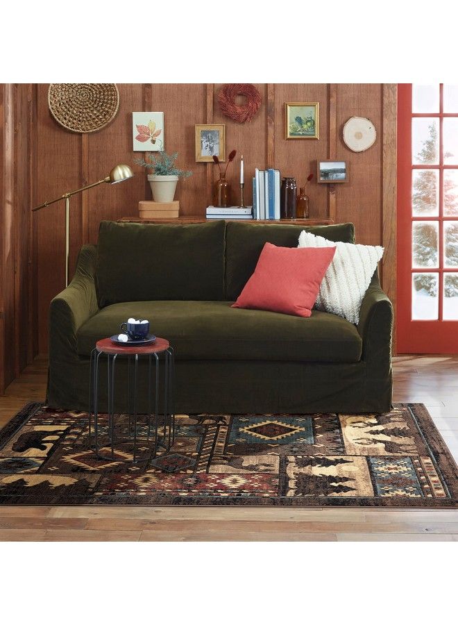 Home Dynamix Buffalo Bear Area Rug 1'10"X6'10" Brown Red Rectangular - Image 5