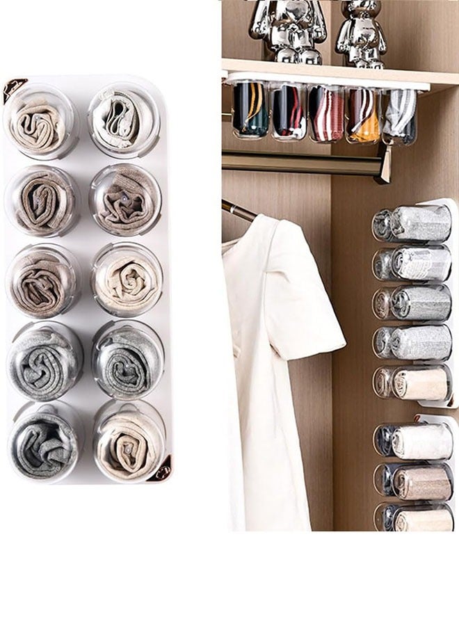 Wall Mounted Underwear Storage Box，Underwear Organizers,Socks Pants Storage Organisers for Closet Wardrobe, Plastic Capsule Container Boxs  - Image 1