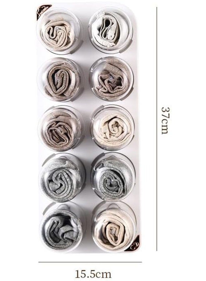 Wall Mounted Underwear Storage Box，Underwear Organizers,Socks Pants Storage Organisers for Closet Wardrobe, Plastic Capsule Container Boxs  - Image 2