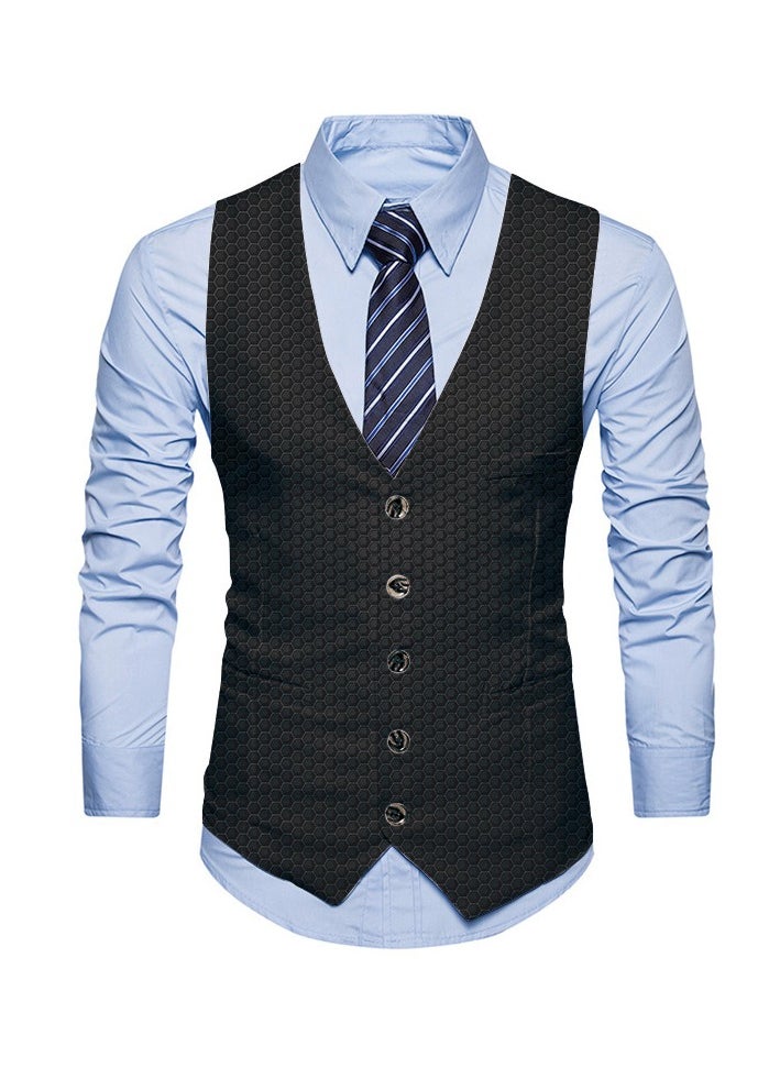 KUYING New Fashionable Personalized Printed Men's Suit Vest 