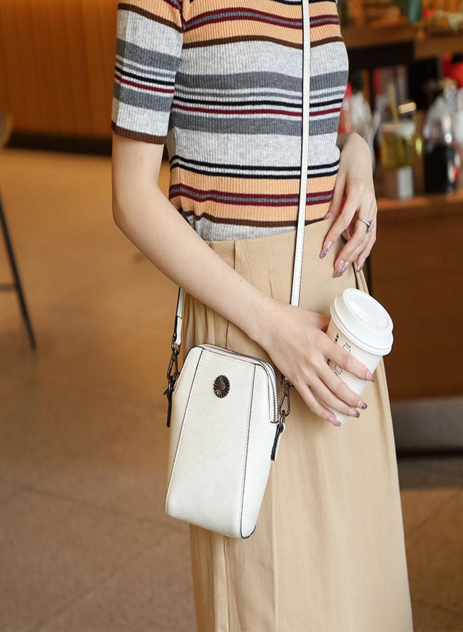 All-Match Vertical Cellphone Bag Genuine Leather, The Happy Wind Purse, Cell Phone Crossbody Bag - Image 3