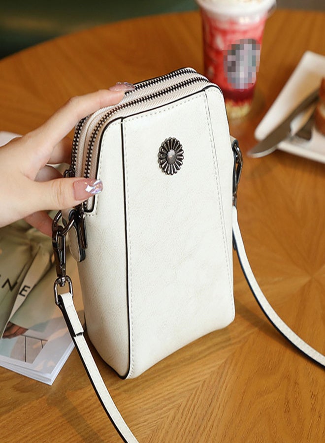 All-Match Vertical Cellphone Bag Genuine Leather, The Happy Wind Purse, Cell Phone Crossbody Bag - Image 2