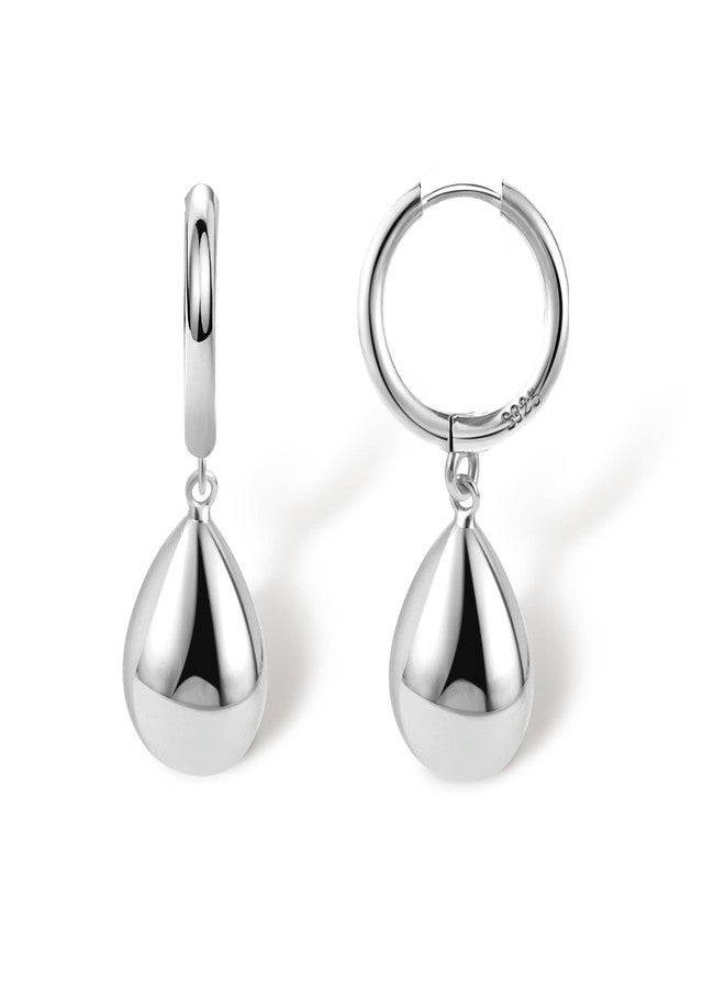 ALEXCRAFT Silver Teardrop Earrings 925 Sterling Silver Post Earrings Dangle Hypoallergenic Drop Dangle Huggie Hoop Earrings for Women - Image 1