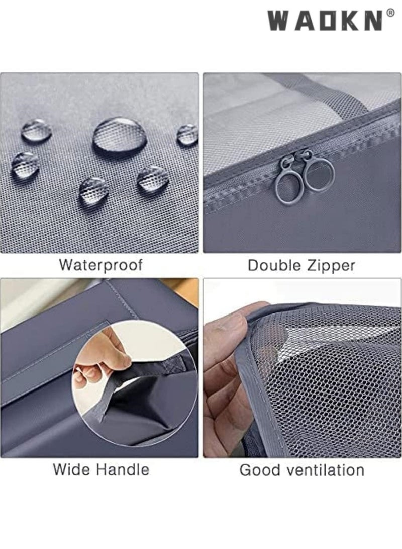 WAOKN Packing Cubes For Suitcases 8 Set Travel Luggage Packing for Suitcases Organizers Set with Toiletry Bag Compression Storage Shoe Bag,Clothing Underwear Bag  - Image 3
