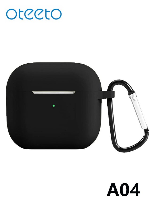 Oteeto Oteeto AC04 Full Protection Silicone Earpod Case Designed For Aipods 3 Black  - Image 1