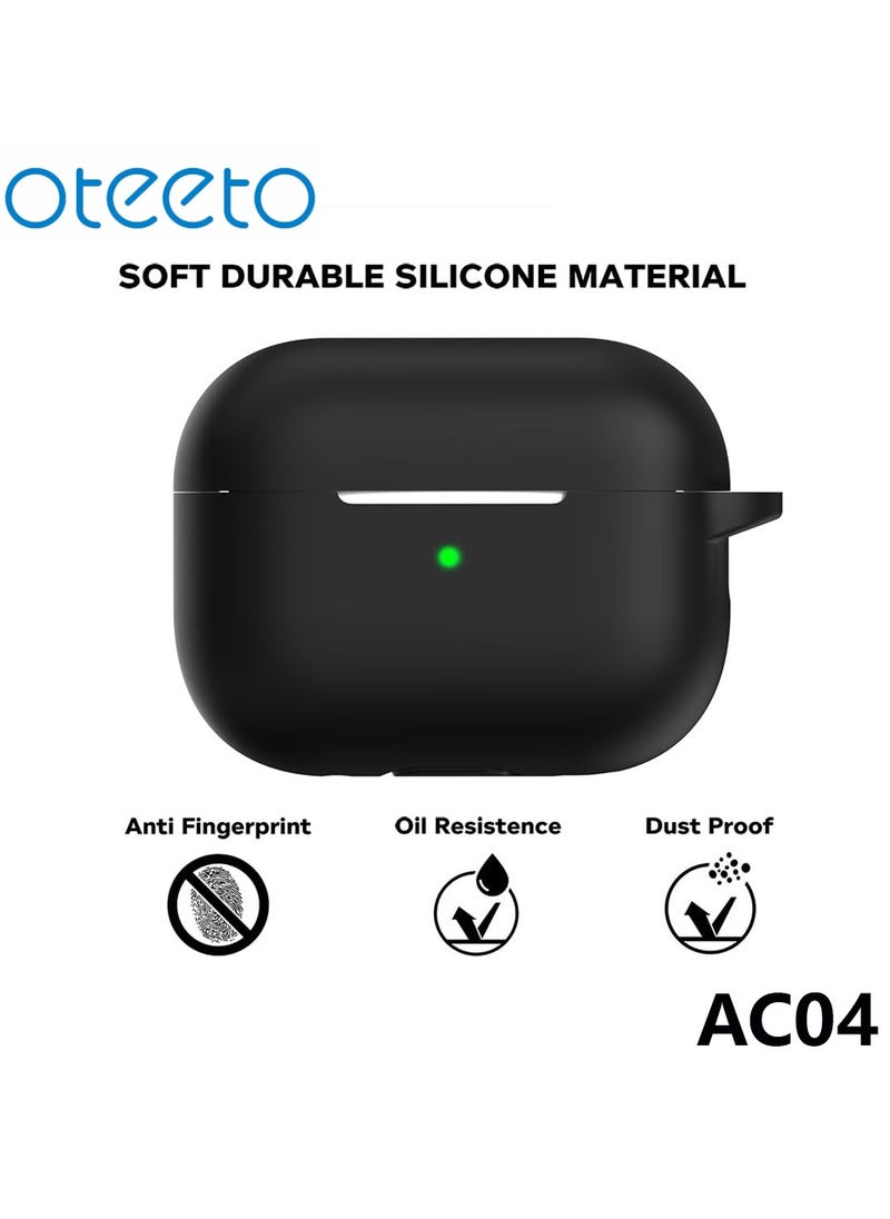 Oteeto Oteeto AC04 Full Protection Silicone Earpod Case Designed For Aipods 3 Black  - Image 3