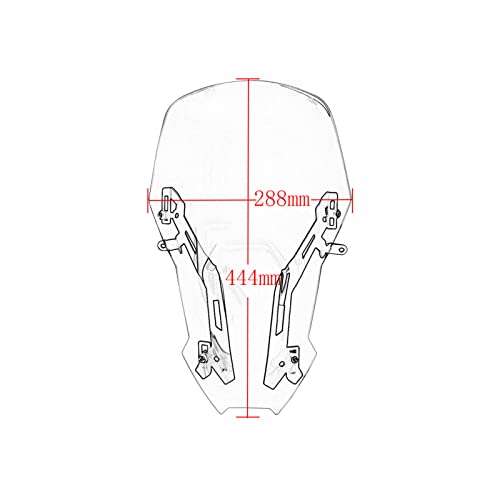 Midimttop Motorcycle Windshield Windscreen Shield Screen with Mounting bracket Wind Deflector moto Accessories fit for Hon-da Africa Twin CRF1100L Adventure Sport 2020 2021 (Clear) - Image 2