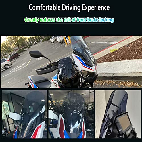 Midimttop Motorcycle Windshield Windscreen Shield Screen with Mounting bracket Wind Deflector moto Accessories fit for Hon-da Africa Twin CRF1100L Adventure Sport 2020 2021 (Clear) - Image 5