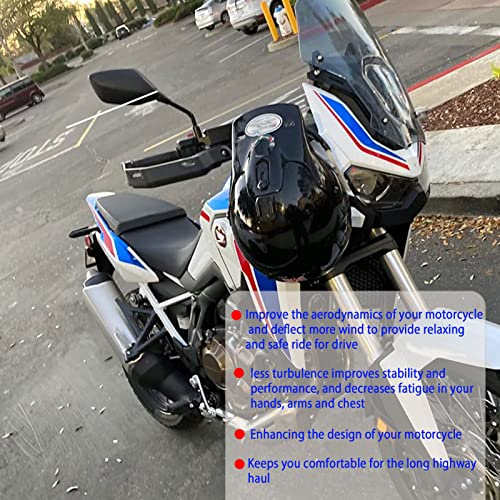 Midimttop Motorcycle Windshield Windscreen Shield Screen with Mounting bracket Wind Deflector moto Accessories fit for Hon-da Africa Twin CRF1100L Adventure Sport 2020 2021 (Clear) - Image 4