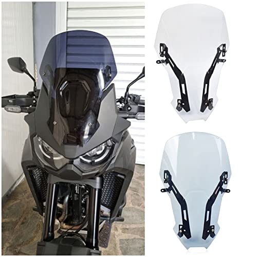 Midimttop Motorcycle Windshield Windscreen Shield Screen with Mounting bracket Wind Deflector moto Accessories fit for Hon-da Africa Twin CRF1100L Adventure Sport 2020 2021 (Clear) - Image 1