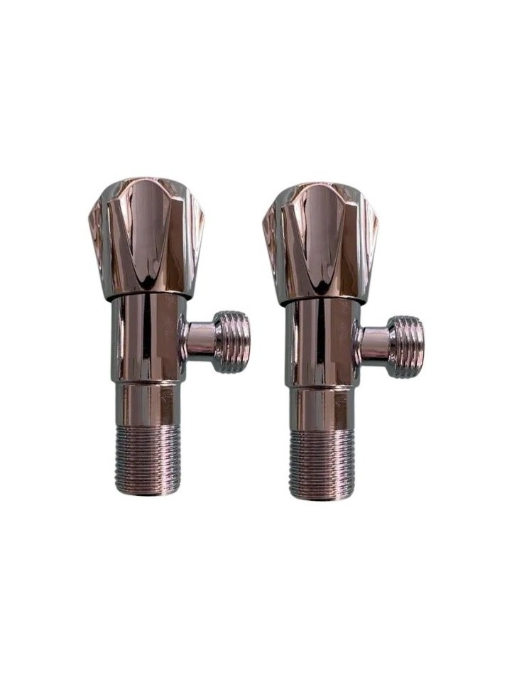 Chrome Angled Valve Half Inch & Silver - Image 2