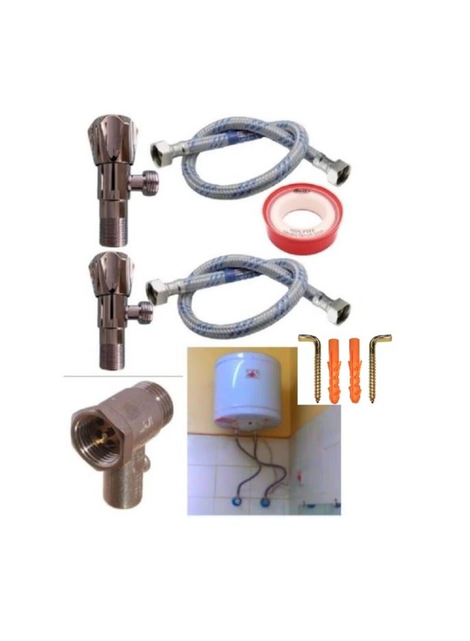 Chrome Angled Valve Half Inch & Silver - Image 1