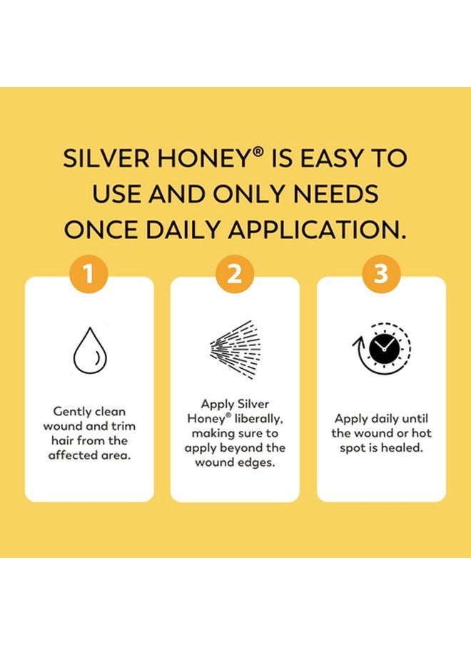 Absorbine - Silver Honey Hot Spot & Wound Care Spray Gel 8Oz Bottle, Manuka Honey & Microsilver Bg, Medicated For Dogs, Cats, Small Animals - Image 1