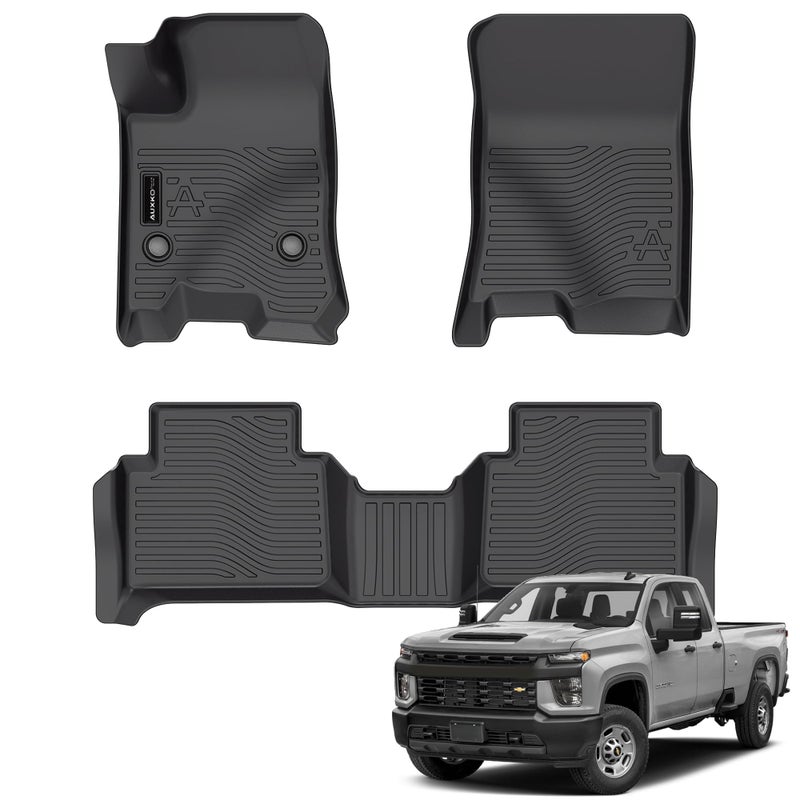 Auxko All Weather Floor Mats Fits for 2025 2024 2023 ChevroletChevy Colorado GMC Canyon Liners Accessories Odorless AntiSlip Floor Mats Colorado Canyon Liners