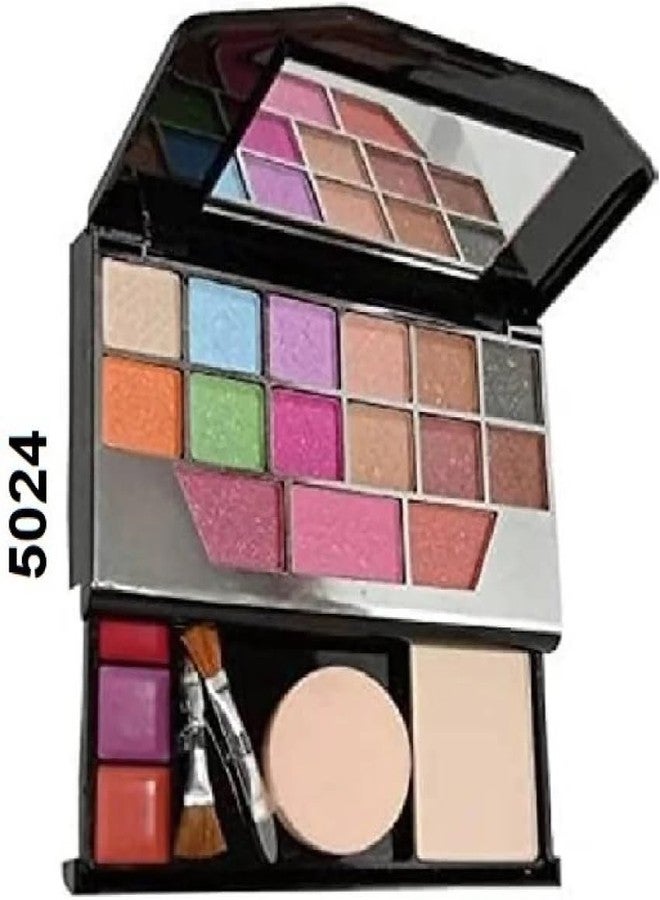 SKINPLUS 7pcs Makeup Brush set with Makeup Kit + 2 pc Blender Puff and 3IN1 (KAJAL+MASCARA+EYELINER) Combo (6 Items in the set) - Image 3