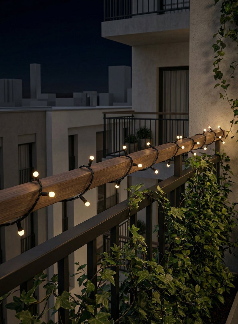 ZAYO LED String Lights Decorative Fairy Frosted Ball Lights for Home Decoration, Festival Lighting, Indoor & Outdoor  Ambient Decorative Lighting, Warm White - 10 Meter - Image 2