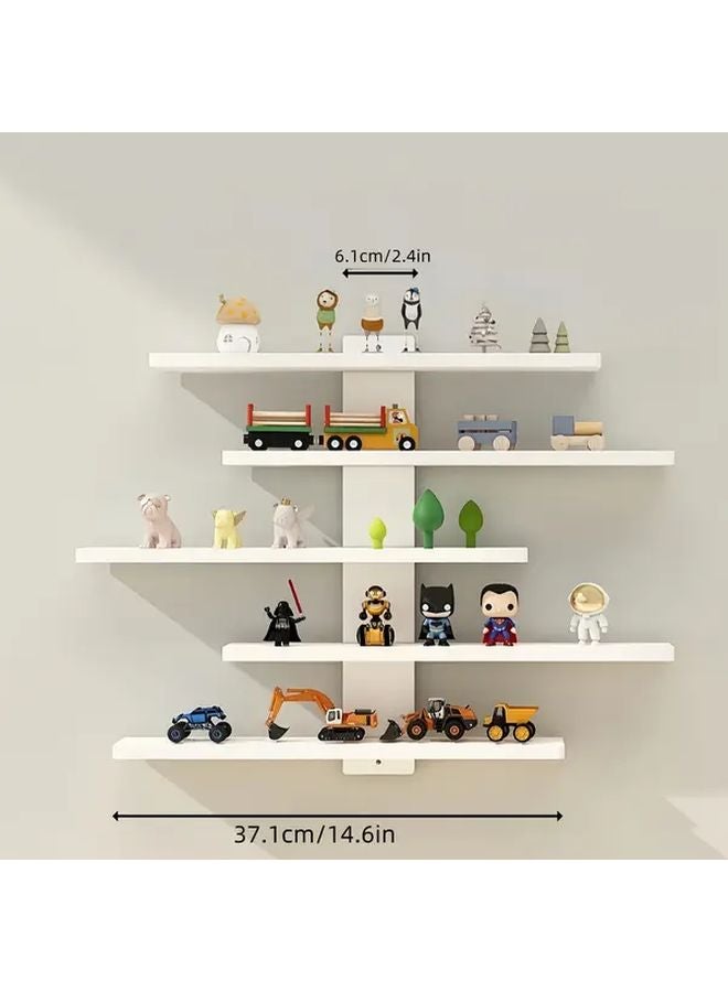 White Wall Mounted Display Rack For Action Figures Dolls Toys Collectibles - Image 4