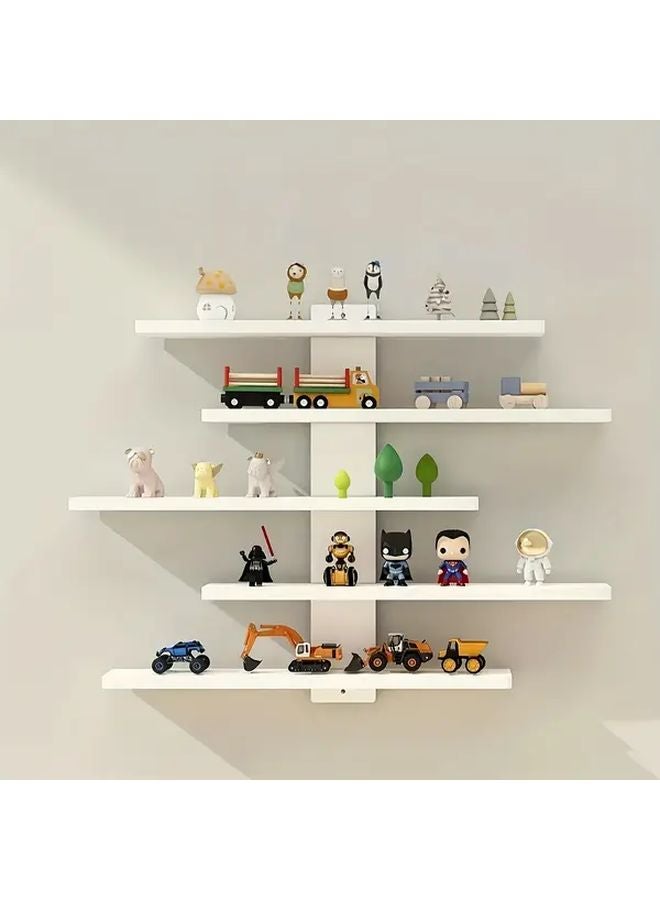 White Wall Mounted Display Rack For Action Figures Dolls Toys Collectibles - Image 2
