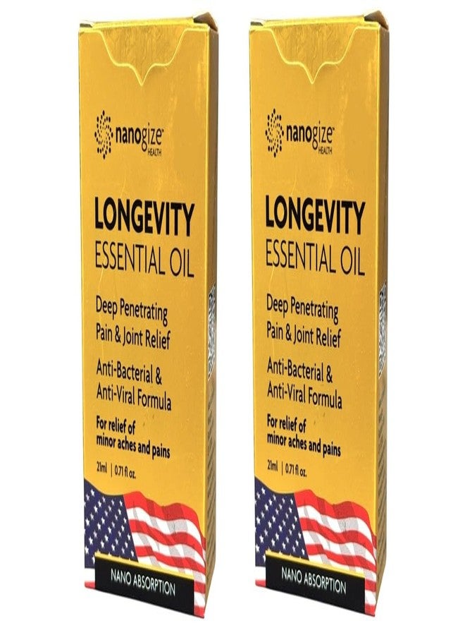 1 Pack - Twin Bottles Longevity Nanogize Essentail Oil - Hai Chai Dau LAN Nano Longevity - 21mL per Bottle with 2 Bottles per Order - Made in USA - Image 1