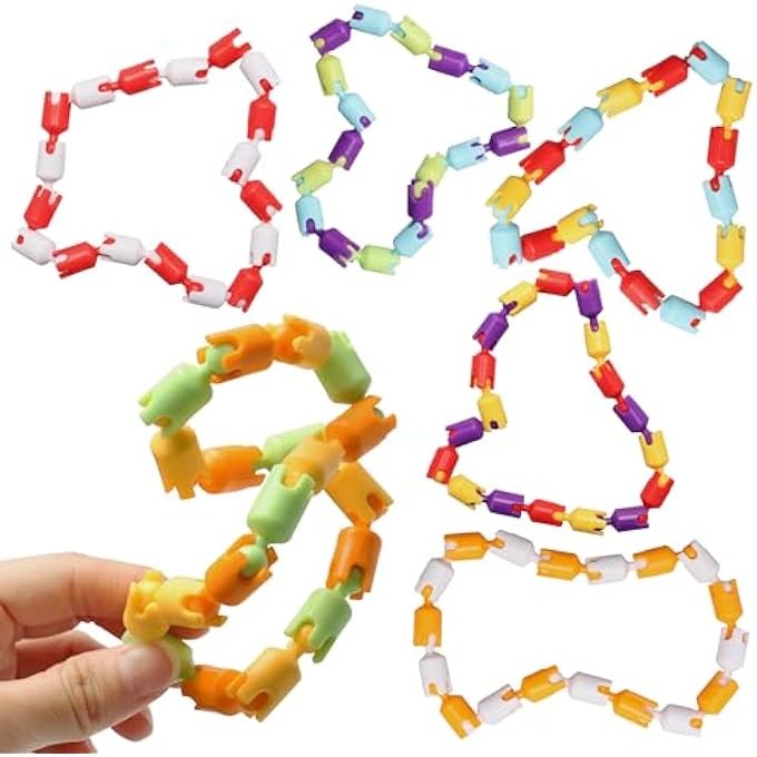 Boxgear Sensory Fidget Toys - 6PCS Multicolor Twisty Fidget Toys for Adults, Boys, Girls for Relaxation,Anxiety Stress Relief, Decompression-Squeeze, Twist, Chain Spinner Alternative Gift - Image 1