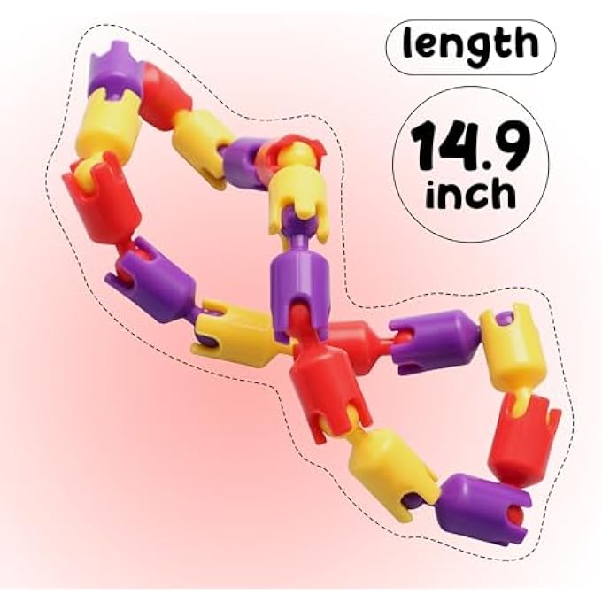 Boxgear Sensory Fidget Toys - 6PCS Multicolor Twisty Fidget Toys for Adults, Boys, Girls for Relaxation,Anxiety Stress Relief, Decompression-Squeeze, Twist, Chain Spinner Alternative Gift - Image 3