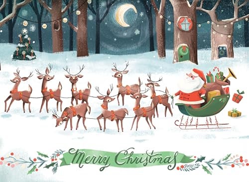 Ceaco Glitter Jill Howarth TWAS The Night Before Christmas 100 Piece Puzzle for Families Perfect for Game Nights Finished Puzzle Size 15 x 11 - Image 5