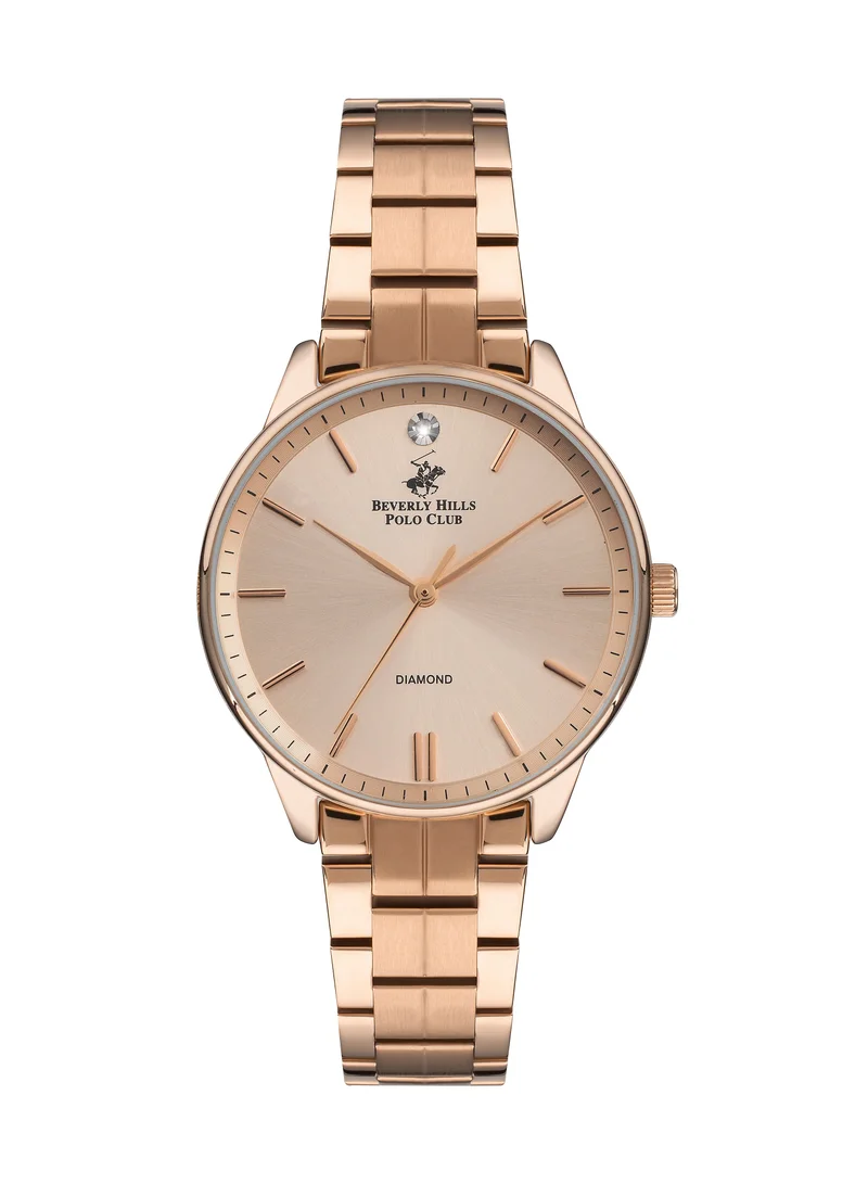 BEVERLY HILLS POLO CLUB BEVERLY HILLS POLO CLUB Women's Analog L.R.Gold Sunray Dial Watch - BP3230X.410