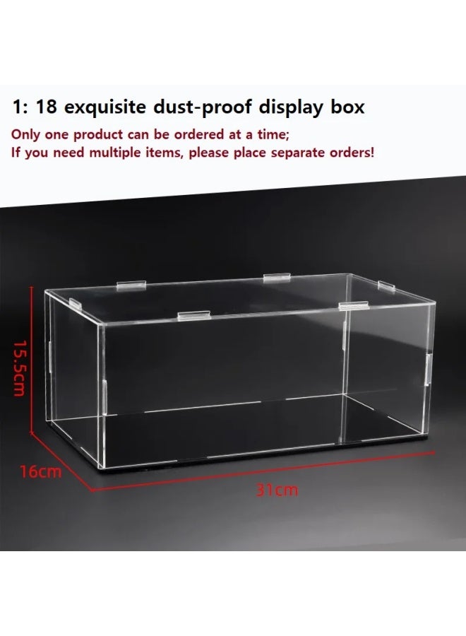 Transparent Acrylic Alloy Car Model Dustproof Cover Box Storage Display Box Direct Sales Motorcycle Fans Merchandise-Color:132-4L-Four Parking Spaces 32 Parking Lot-Green  - Image 2